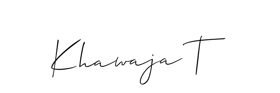 Once you've used our free online signature maker to create your best signature Allison_Script style, it's time to enjoy all of the benefits that Khawaja T name signing documents. Khawaja T signature style 2 images and pictures png