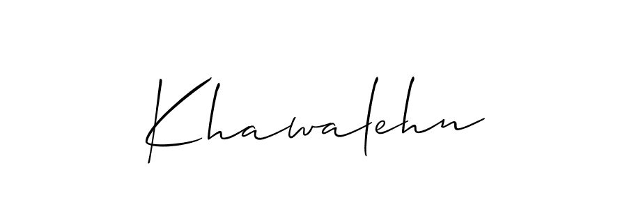 How to make Khawalehn name signature. Use Allison_Script style for creating short signs online. This is the latest handwritten sign. Khawalehn signature style 2 images and pictures png