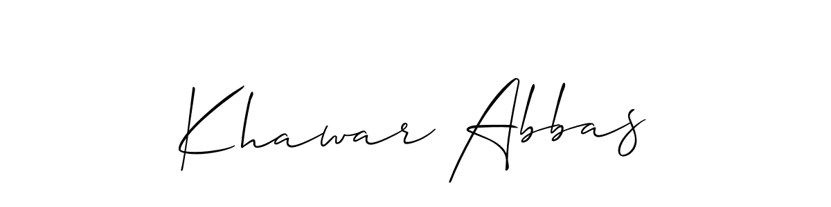 if you are searching for the best signature style for your name Khawar Abbas. so please give up your signature search. here we have designed multiple signature styles  using Allison_Script. Khawar Abbas signature style 2 images and pictures png