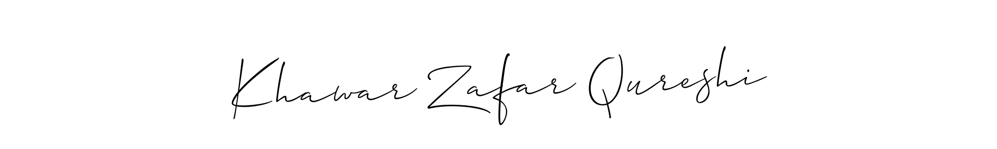 Once you've used our free online signature maker to create your best signature Allison_Script style, it's time to enjoy all of the benefits that Khawar Zafar Qureshi name signing documents. Khawar Zafar Qureshi signature style 2 images and pictures png