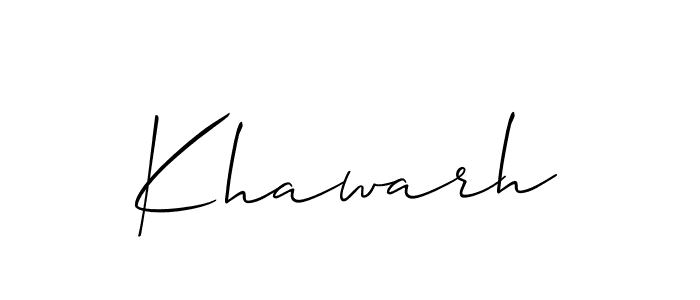 It looks lik you need a new signature style for name Khawarh. Design unique handwritten (Allison_Script) signature with our free signature maker in just a few clicks. Khawarh signature style 2 images and pictures png