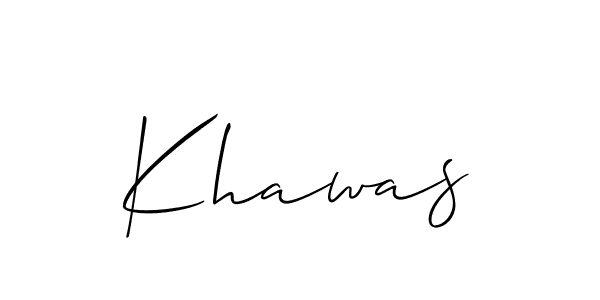 How to make Khawas signature? Allison_Script is a professional autograph style. Create handwritten signature for Khawas name. Khawas signature style 2 images and pictures png