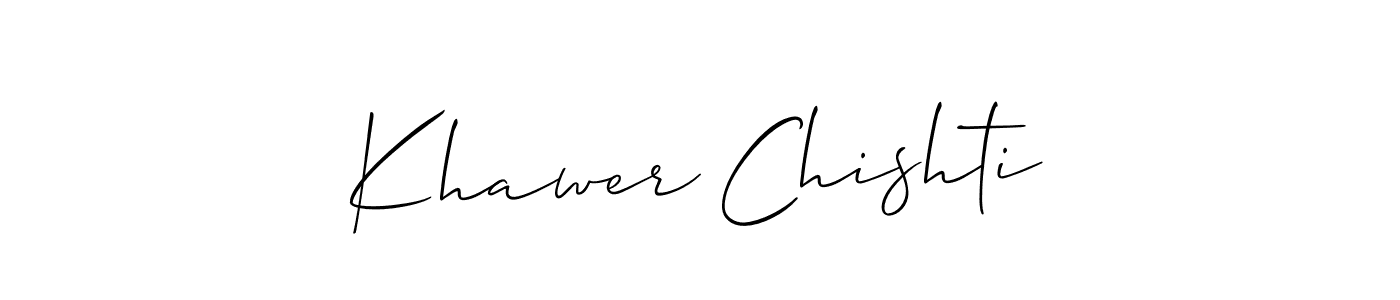 How to make Khawer Chishti signature? Allison_Script is a professional autograph style. Create handwritten signature for Khawer Chishti name. Khawer Chishti signature style 2 images and pictures png