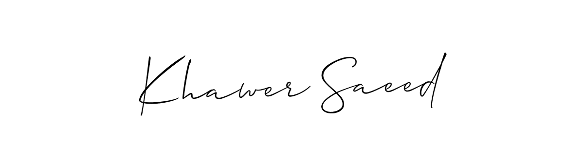 Once you've used our free online signature maker to create your best signature Allison_Script style, it's time to enjoy all of the benefits that Khawer Saeed name signing documents. Khawer Saeed signature style 2 images and pictures png