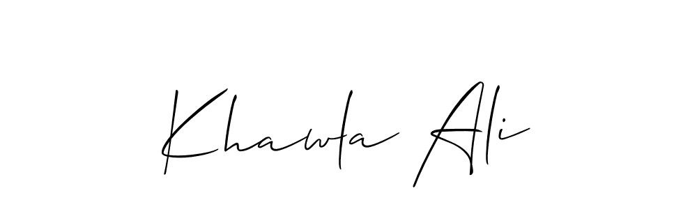 Make a beautiful signature design for name Khawla Ali. With this signature (Allison_Script) style, you can create a handwritten signature for free. Khawla Ali signature style 2 images and pictures png