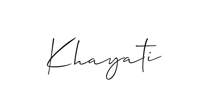 Once you've used our free online signature maker to create your best signature Allison_Script style, it's time to enjoy all of the benefits that Khayati name signing documents. Khayati signature style 2 images and pictures png
