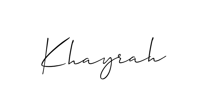 Once you've used our free online signature maker to create your best signature Allison_Script style, it's time to enjoy all of the benefits that Khayrah name signing documents. Khayrah signature style 2 images and pictures png