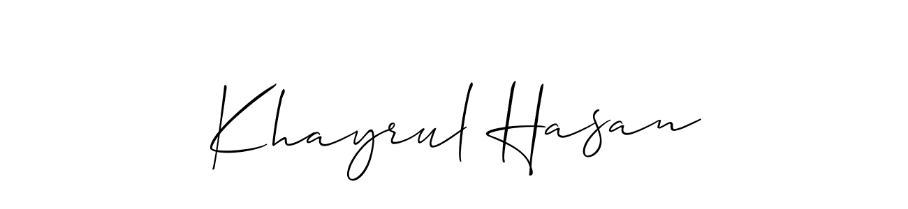 Also You can easily find your signature by using the search form. We will create Khayrul Hasan name handwritten signature images for you free of cost using Allison_Script sign style. Khayrul Hasan signature style 2 images and pictures png