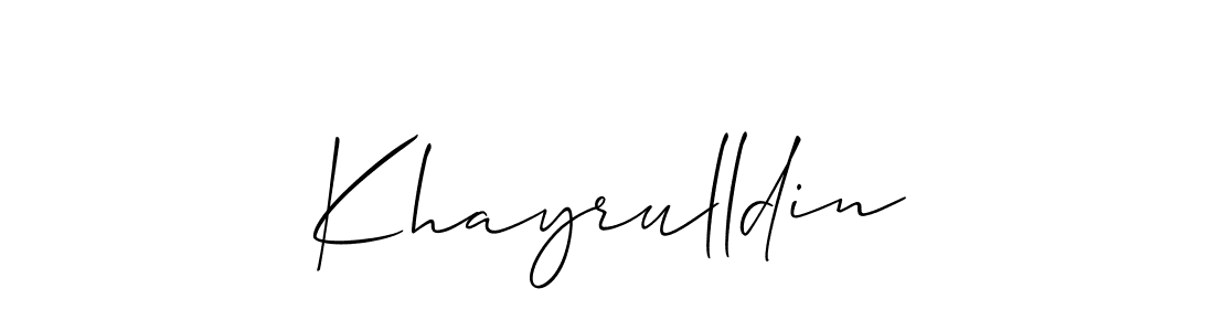 Also You can easily find your signature by using the search form. We will create Khayrulldin name handwritten signature images for you free of cost using Allison_Script sign style. Khayrulldin signature style 2 images and pictures png