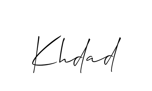 Once you've used our free online signature maker to create your best signature Allison_Script style, it's time to enjoy all of the benefits that Khdad name signing documents. Khdad signature style 2 images and pictures png