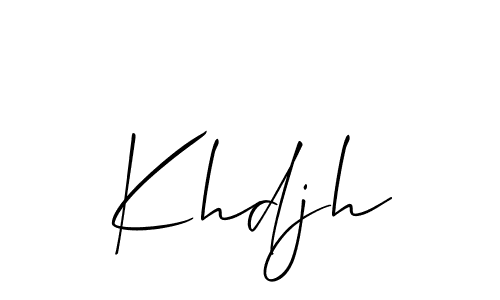 Make a short Khdjh signature style. Manage your documents anywhere anytime using Allison_Script. Create and add eSignatures, submit forms, share and send files easily. Khdjh signature style 2 images and pictures png