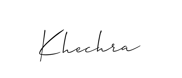 Also we have Khechra name is the best signature style. Create professional handwritten signature collection using Allison_Script autograph style. Khechra signature style 2 images and pictures png