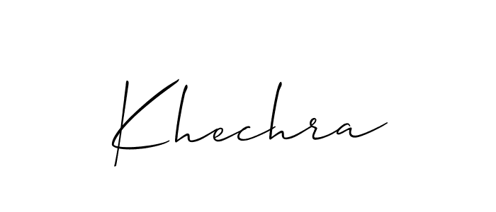 Also we have Khechra name is the best signature style. Create professional handwritten signature collection using Allison_Script autograph style. Khechra signature style 2 images and pictures png