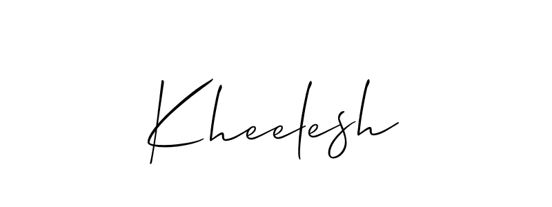 Check out images of Autograph of Kheelesh name. Actor Kheelesh Signature Style. Allison_Script is a professional sign style online. Kheelesh signature style 2 images and pictures png