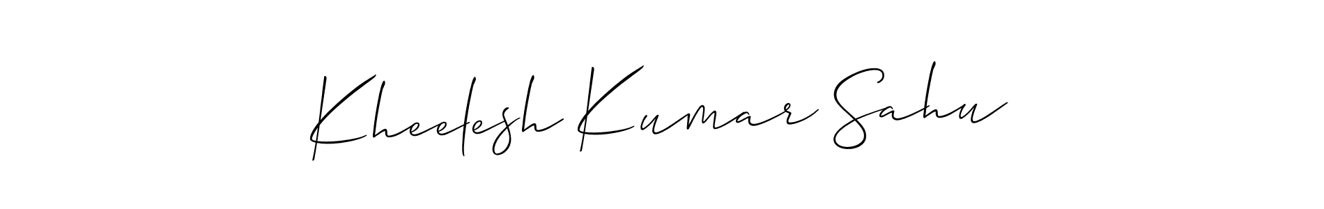 Kheelesh Kumar Sahu stylish signature style. Best Handwritten Sign (Allison_Script) for my name. Handwritten Signature Collection Ideas for my name Kheelesh Kumar Sahu. Kheelesh Kumar Sahu signature style 2 images and pictures png