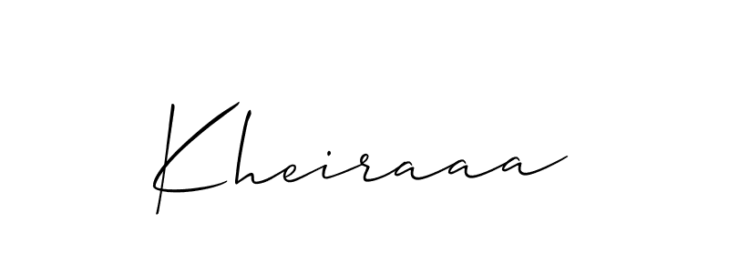 It looks lik you need a new signature style for name Kheiraaa. Design unique handwritten (Allison_Script) signature with our free signature maker in just a few clicks. Kheiraaa signature style 2 images and pictures png