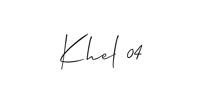 Similarly Allison_Script is the best handwritten signature design. Signature creator online .You can use it as an online autograph creator for name Khel 04. Khel 04 signature style 2 images and pictures png