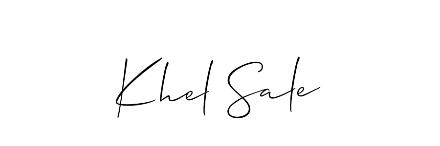 How to make Khel Sale name signature. Use Allison_Script style for creating short signs online. This is the latest handwritten sign. Khel Sale signature style 2 images and pictures png