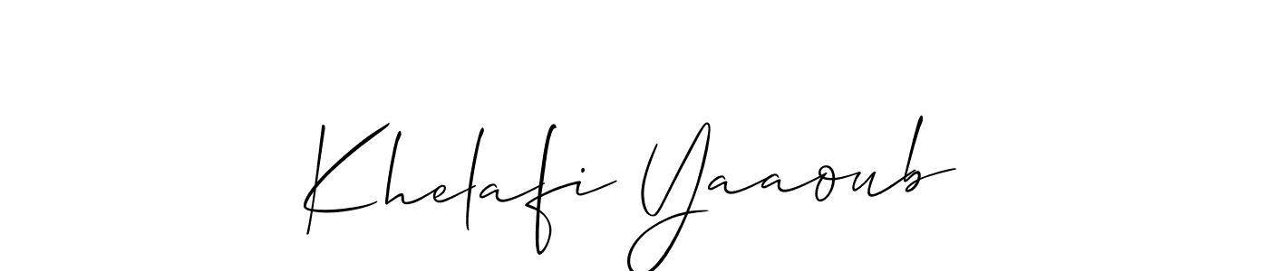 Best and Professional Signature Style for Khelafi Yaaoub. Allison_Script Best Signature Style Collection. Khelafi Yaaoub signature style 2 images and pictures png