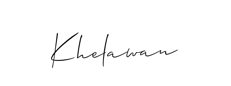 Also we have Khelawan name is the best signature style. Create professional handwritten signature collection using Allison_Script autograph style. Khelawan signature style 2 images and pictures png