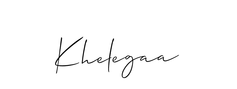 Also we have Khelegaa name is the best signature style. Create professional handwritten signature collection using Allison_Script autograph style. Khelegaa signature style 2 images and pictures png