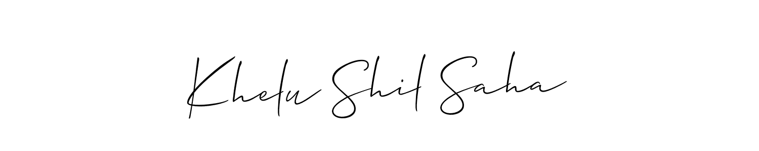 This is the best signature style for the Khelu Shil Saha name. Also you like these signature font (Allison_Script). Mix name signature. Khelu Shil Saha signature style 2 images and pictures png