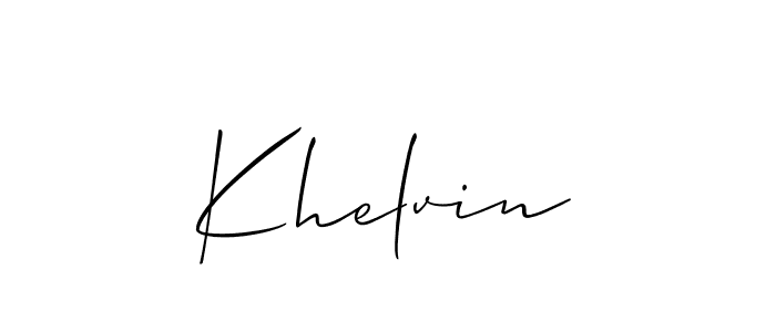 Once you've used our free online signature maker to create your best signature Allison_Script style, it's time to enjoy all of the benefits that Khelvin name signing documents. Khelvin signature style 2 images and pictures png