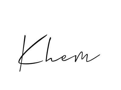 Allison_Script is a professional signature style that is perfect for those who want to add a touch of class to their signature. It is also a great choice for those who want to make their signature more unique. Get Khem name to fancy signature for free. Khem signature style 2 images and pictures png