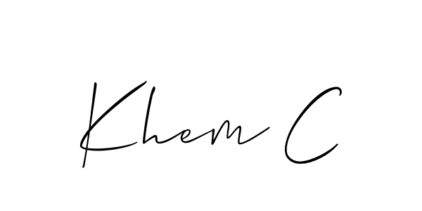 Best and Professional Signature Style for Khem C. Allison_Script Best Signature Style Collection. Khem C signature style 2 images and pictures png