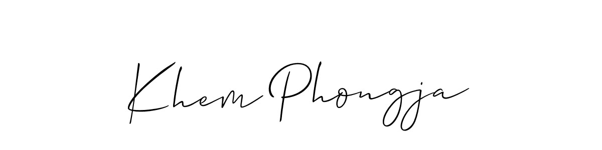 Make a beautiful signature design for name Khem Phongja. With this signature (Allison_Script) style, you can create a handwritten signature for free. Khem Phongja signature style 2 images and pictures png