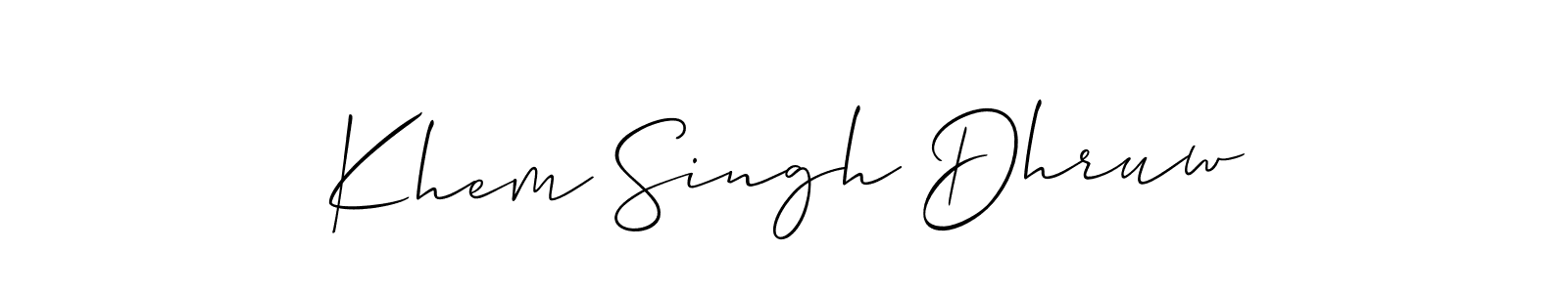 Best and Professional Signature Style for Khem Singh Dhruw. Allison_Script Best Signature Style Collection. Khem Singh Dhruw signature style 2 images and pictures png