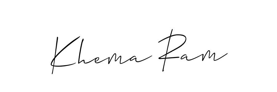 Khema Ram stylish signature style. Best Handwritten Sign (Allison_Script) for my name. Handwritten Signature Collection Ideas for my name Khema Ram. Khema Ram signature style 2 images and pictures png