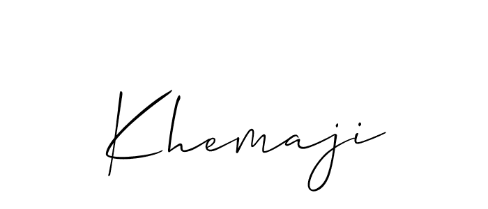 Make a beautiful signature design for name Khemaji. Use this online signature maker to create a handwritten signature for free. Khemaji signature style 2 images and pictures png