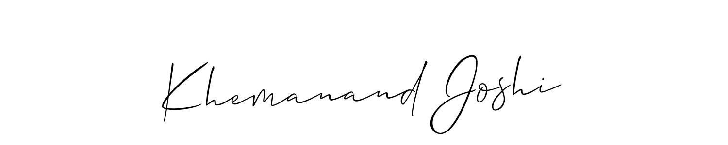 How to Draw Khemanand Joshi signature style? Allison_Script is a latest design signature styles for name Khemanand Joshi. Khemanand Joshi signature style 2 images and pictures png