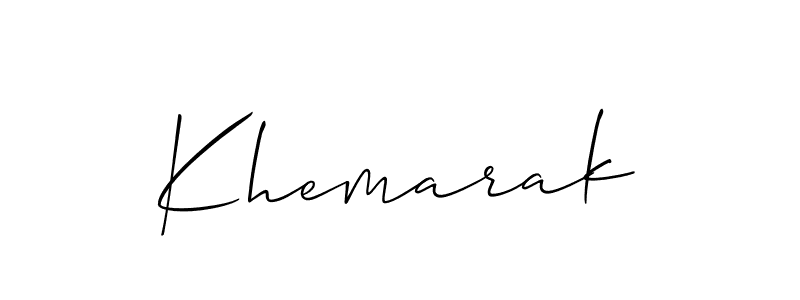 Make a beautiful signature design for name Khemarak. With this signature (Allison_Script) style, you can create a handwritten signature for free. Khemarak signature style 2 images and pictures png