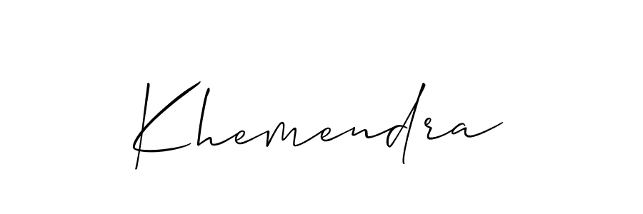 How to Draw Khemendra signature style? Allison_Script is a latest design signature styles for name Khemendra. Khemendra signature style 2 images and pictures png