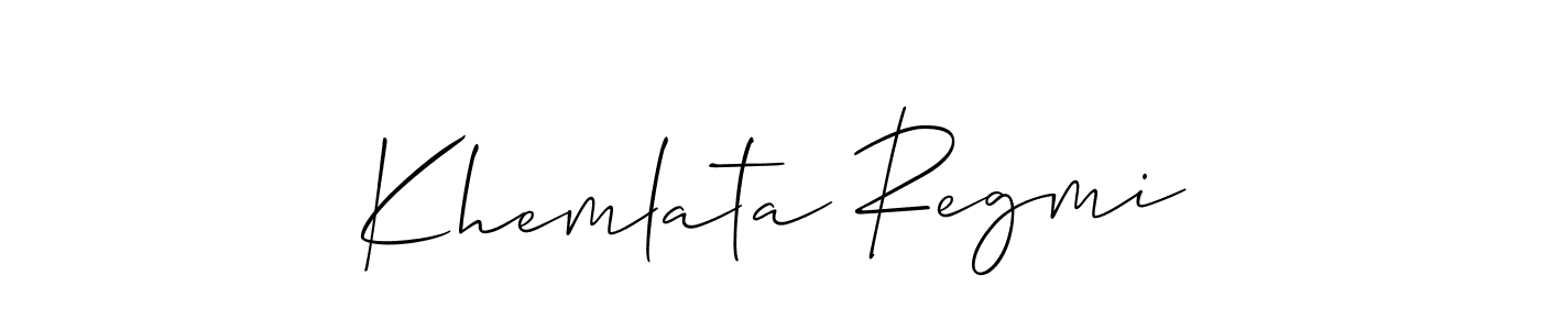 You can use this online signature creator to create a handwritten signature for the name Khemlata Regmi. This is the best online autograph maker. Khemlata Regmi signature style 2 images and pictures png