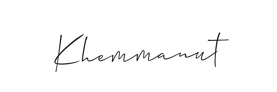 Make a beautiful signature design for name Khemmanut. Use this online signature maker to create a handwritten signature for free. Khemmanut signature style 2 images and pictures png