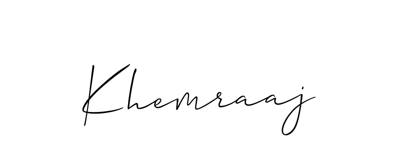 You should practise on your own different ways (Allison_Script) to write your name (Khemraaj) in signature. don't let someone else do it for you. Khemraaj signature style 2 images and pictures png