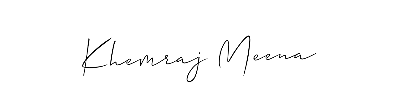 This is the best signature style for the Khemraj Meena name. Also you like these signature font (Allison_Script). Mix name signature. Khemraj Meena signature style 2 images and pictures png