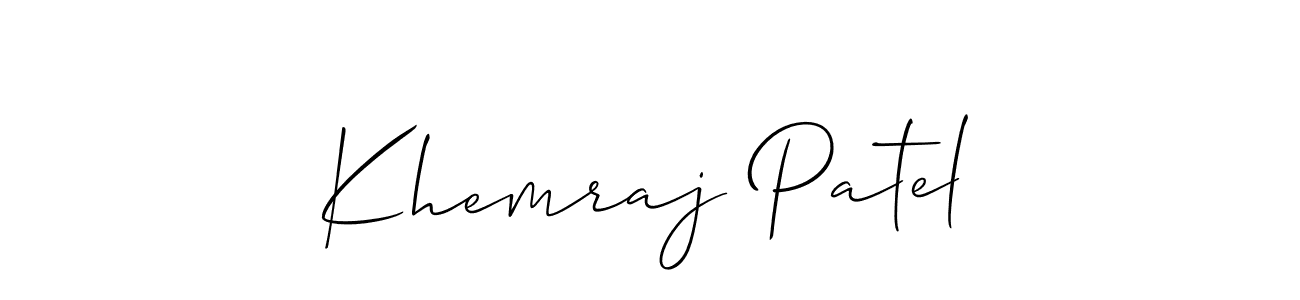 Khemraj Patel stylish signature style. Best Handwritten Sign (Allison_Script) for my name. Handwritten Signature Collection Ideas for my name Khemraj Patel. Khemraj Patel signature style 2 images and pictures png