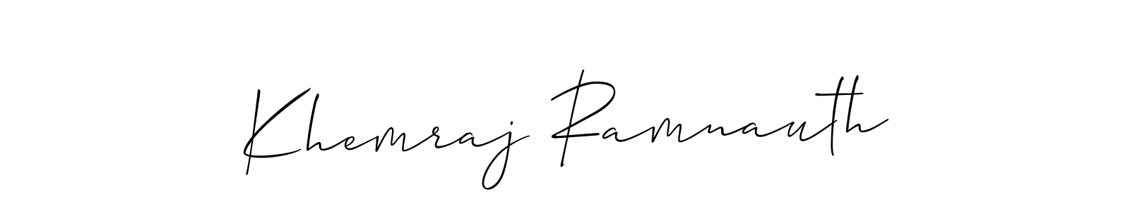 Best and Professional Signature Style for Khemraj Ramnauth. Allison_Script Best Signature Style Collection. Khemraj Ramnauth signature style 2 images and pictures png