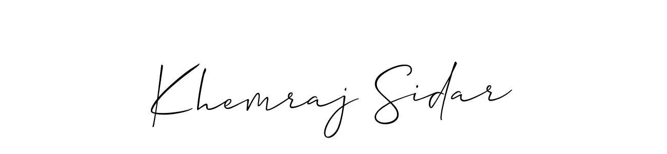 How to Draw Khemraj Sidar signature style? Allison_Script is a latest design signature styles for name Khemraj Sidar. Khemraj Sidar signature style 2 images and pictures png