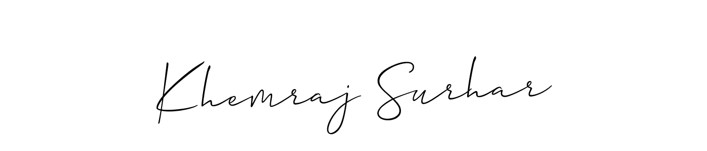 Best and Professional Signature Style for Khemraj Surhar. Allison_Script Best Signature Style Collection. Khemraj Surhar signature style 2 images and pictures png