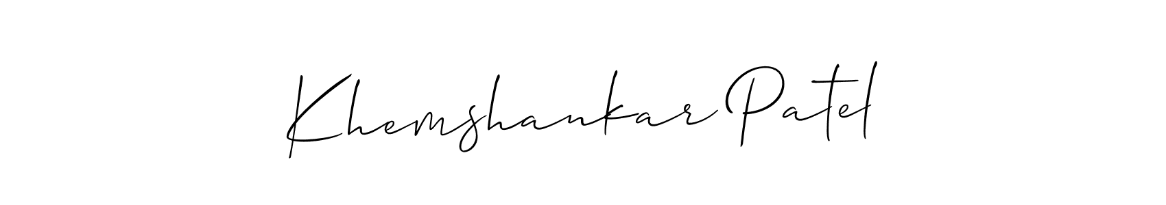 Khemshankar Patel stylish signature style. Best Handwritten Sign (Allison_Script) for my name. Handwritten Signature Collection Ideas for my name Khemshankar Patel. Khemshankar Patel signature style 2 images and pictures png