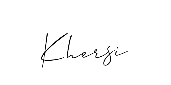 How to Draw Khersi signature style? Allison_Script is a latest design signature styles for name Khersi. Khersi signature style 2 images and pictures png