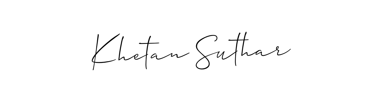 Make a beautiful signature design for name Khetan Suthar. Use this online signature maker to create a handwritten signature for free. Khetan Suthar signature style 2 images and pictures png