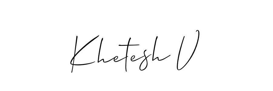 How to Draw Khetesh V signature style? Allison_Script is a latest design signature styles for name Khetesh V. Khetesh V signature style 2 images and pictures png