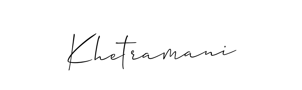 Similarly Allison_Script is the best handwritten signature design. Signature creator online .You can use it as an online autograph creator for name Khetramani. Khetramani signature style 2 images and pictures png