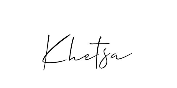 if you are searching for the best signature style for your name Khetsa. so please give up your signature search. here we have designed multiple signature styles  using Allison_Script. Khetsa signature style 2 images and pictures png